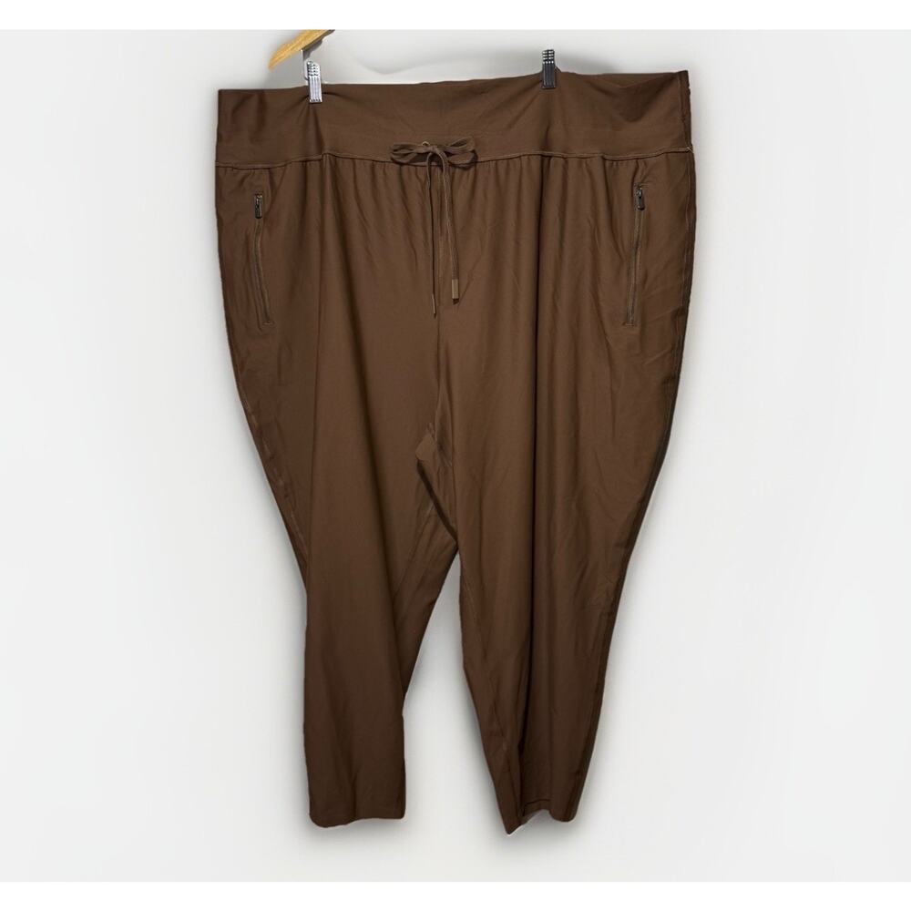 Old Navy Active Jogger Pants 4X Go-Dry Brown Powersoft High Rise Stretch Pockets